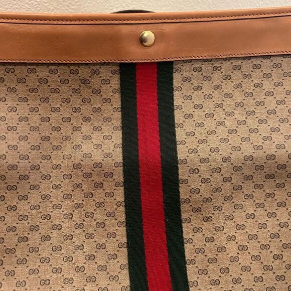 Gucci Vintage Micro GG Monogram Sherry Line Suitcase Luggage with free box - Picture 10 of 16